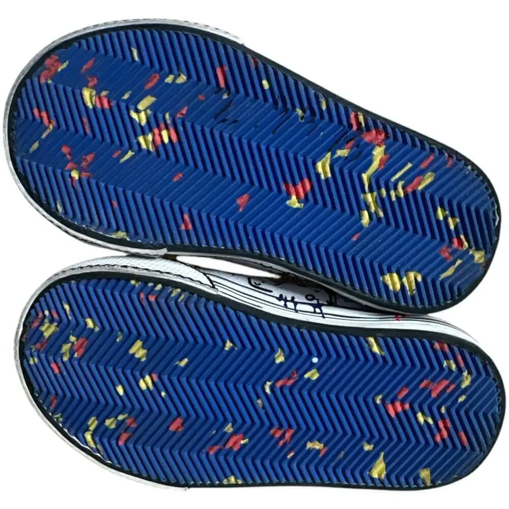 Next White Doodle Graffiti Ortholite Sneakers Toddler Unisex Size 6